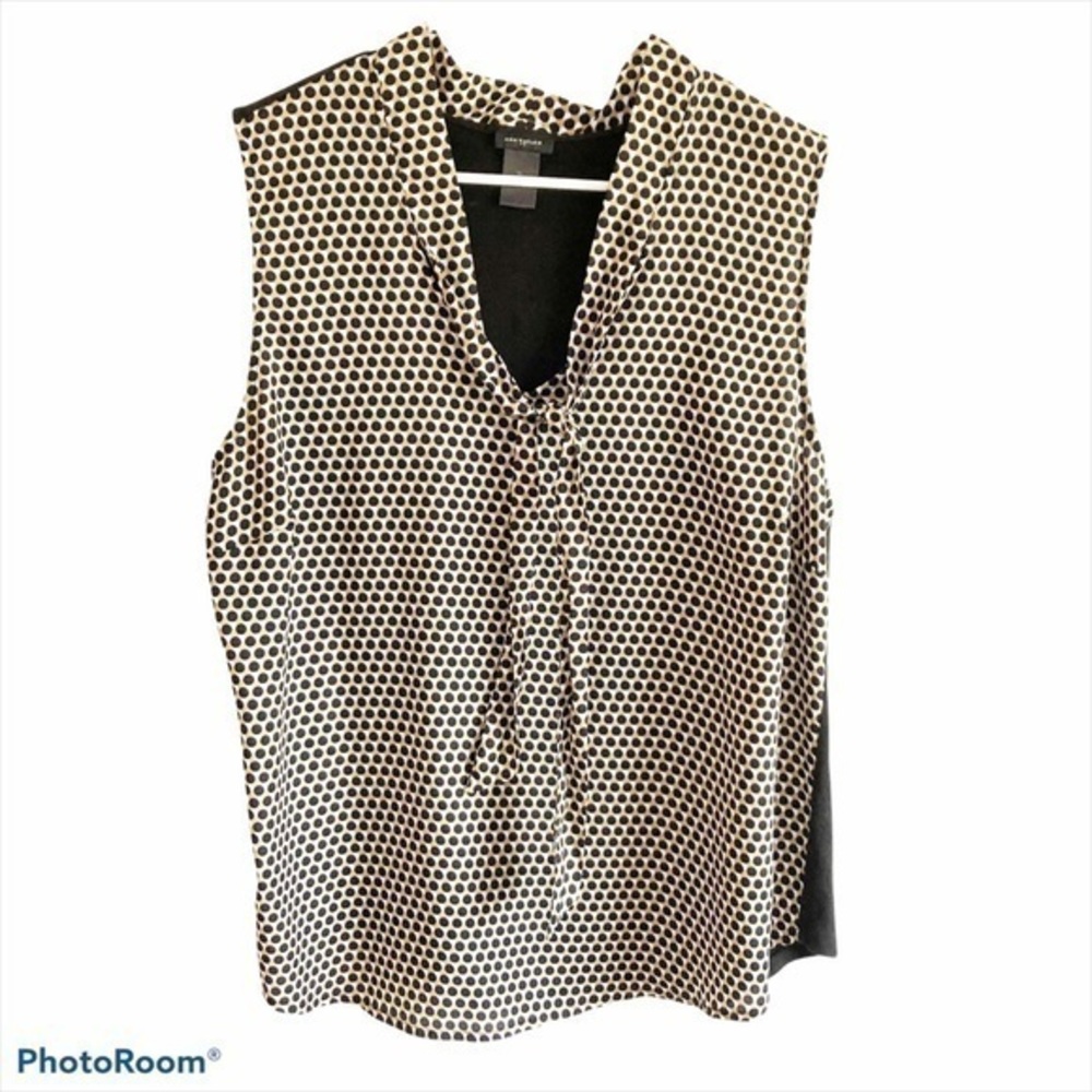 Ann Taylor Factory black & tan printed shirt sz XL
